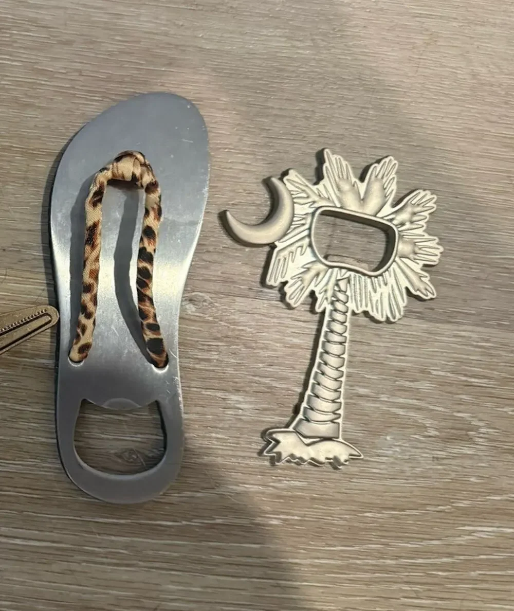 Lot Of 2 Bottle Openers Beach Theme Man Cave Beer